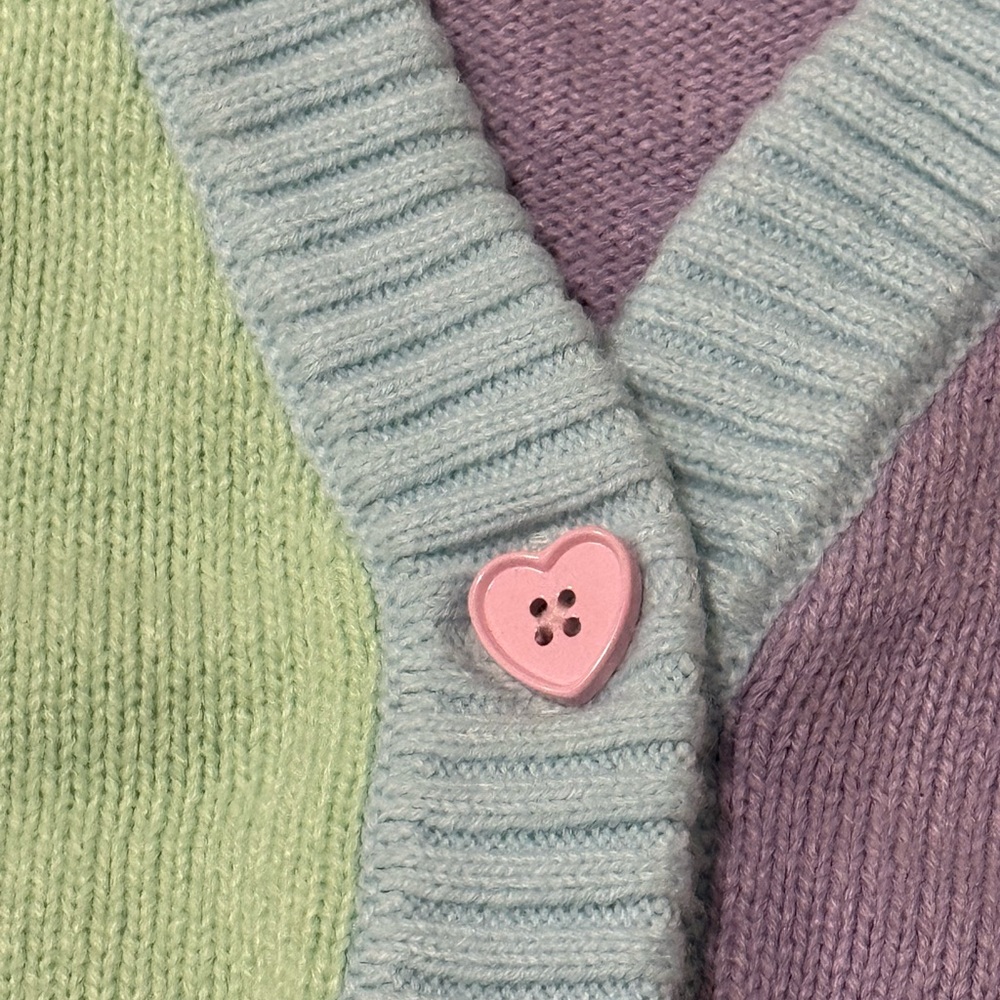 Sweet Society Color Block Pastel Sweater Hot Topic - Picture 4 of 5